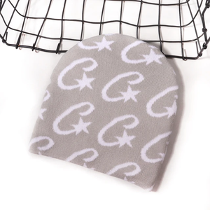 Pareja de gorros de punto 2024 letras Jacquard Beanie Hat invierno cálido lana para hombres y mujeres Hip-hop de moda para viajes - Product Image 6