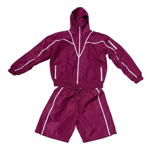 Survêtement coupe-vent deux pièces en coton sur mesure pour homme, style streetwear à capuche - Product Image 4