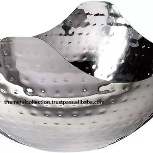 Bol de service classique ustensiles de cuisine bols à Fruits & plat couleur argent nouveau Design en acier inoxydable bols à salade en métal - Product Image 4