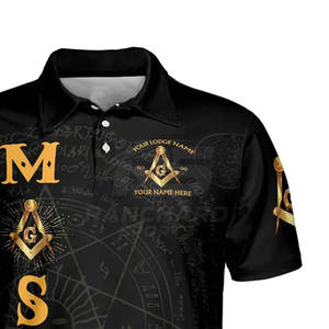 Camisa Polo Masónica con Bordado Inspirado en la Insignia Masónica, Cuello Elegante - Product Image 6