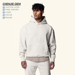 Sudadera con capucha recortada personalizada de alta calidad para hombre, peso pesado, 450 GSM, talla personalizada, Boxy Fit, sudadera con logotipo personalizado, ropa de calle para hombre 2025 - Product Image 1