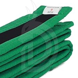 Fabricant de ceintures d'arts martiaux personnalisées, broderie de logo OEM, commandes en gros, ceinture d'arts martiaux noire et verte de luxe, broderie - Product Image 2