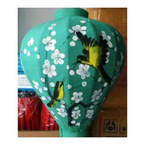 Linterna decorativa de seda de bambú de Vietnam lámpara Oriental hecha a mano para exportación al por mayor linterna de seda de bambú tradicional - Product Image 6