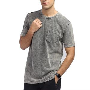 Retro <b>Stone</b> Washed Heavyweight Oversized Men's Tee 100% Cotton Vintage Streetwear Custom Logo OEM Printed T-Shirt - Product Image 1