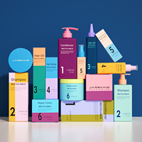 Ensemble de soins personnels multifonctionnel en plastique, flacon pompe blanc 100ml-400ml, pot à crème pour la collection de soins capillaires et de soins de la peau, lancements