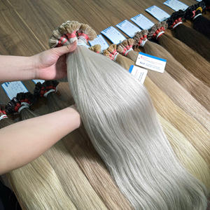 Extensión de cabello humano con punta de queratina, textura recta natural, extensión de cabello de punta plana lista para enviar de alta calidad - Product Image 1