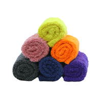Serviette de séchage pour vitres de voiture en microfibre corail, tricotée, résistante aux rayures, séchage rapide, douce, épaisse, pelucheuse, sans peluches, pour polissage
