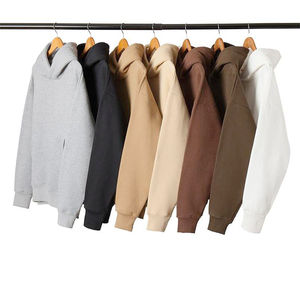 Plus Size 500gsm Heavyweight Hoody Oversized <b>Hoodie</b> Hip Hop Blank Men 65% Cotton 35% <b>Polyester</b> Hoodies - Product Image 1