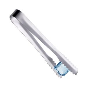 Pinzas de hielo simples de acero inoxidable con diseño de fácil agarre que hace que servir bebidas sea conveniente y elegante para los usuarios - Product Image 1