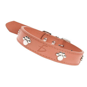 Collare per Cani in Pelle di Lusso da 15 Pollici, Design con Impronta di Zampa, Chiusura Rapida, Personalizzabile, Decorazione in Pizzo Resistente per Gatti - Product Image 4