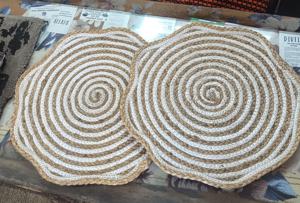 เสื่อผ้าฝ้ายถักสำหรับใช้ในบ้าน15นิ้วลายดอกไม้ทันสมัยปรับแต่งได้เป็นมิตรกับสิ่งแวดล้อม - Product Image 2