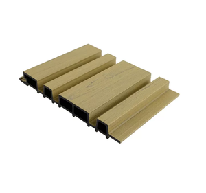 Revêtements muraux extérieurs modernes en WPC avec un design cannelé, panneaux de façade ignifuges et imperméables - Product Image 3