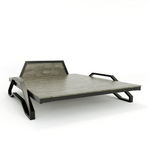 เตียงนอนแบบ Tankbed รุ่น Ging Ng Lp Rp Khung St ทำจากไม้เคลือบเงา ดีไซน์สไตล์อินดัสเทรียล - Product Image 3