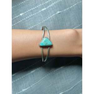 Navajo Handmade #8 Turquoise & Sterling <b>Silver</b> <b>Cuff</b> <b>Bracelet</b> Cultural Collectible Jewelry - Product Image 5