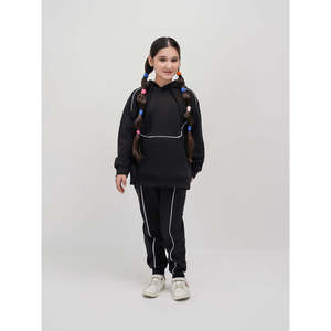 Conjunto Deportivo de Invierno para Niñas, de Alta Calidad, con Capucha, Forro Polar, Lavado Ácido, Transpirable, Resistente al Viento, Ropa Urbana, Logotipo Personalizado, OEM - Product Image 6
