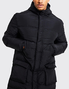 Veste longue matelassée en coton légère et chaude sur mesure pour l'extérieur, à séchage rapide, streetwear, hiver, hip-hop, design bulle - Product Image 6