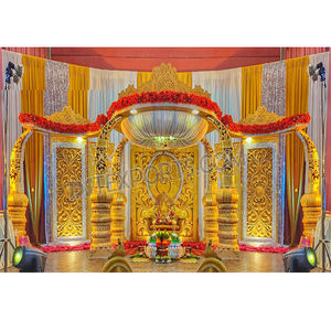 Tusk d'éléphant de Style Telugu Thirumana Mandapam Srilankan mariage éléphant Tusk Vidhi Mandap mariage traditionnel Golden Mandap USA - Product Image 1