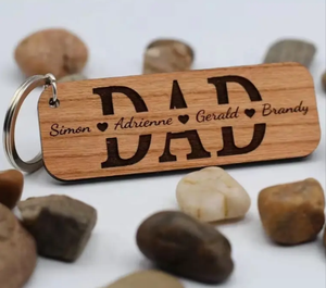 Llaveros de madera personalizados en blanco-Grabado al por mayor-Llaveros listos para negocios o bricolaje - Product Image 1