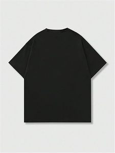 T-shirt d'été en coton col rond personnalisé pour hommes respirant léger à manches courtes sérigraphie t-shirts surdimensionnés lettre concevoir votre propre - Product Image 2