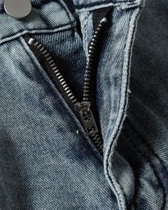 Women Light Grey Distressed Cargo Jeans Wide Leg Denim Pants Streetwear Baggy Fit Multi Pocket <b>Vintage</b> Wash Fashion <b>Trousers</b> - Product Image 3