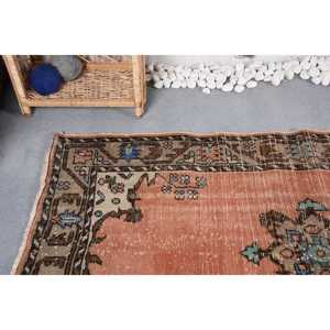 Alfombra Turca Vintage de 3,7x6,5 pies, Alfombra Oriental Marrón - Product Image 5