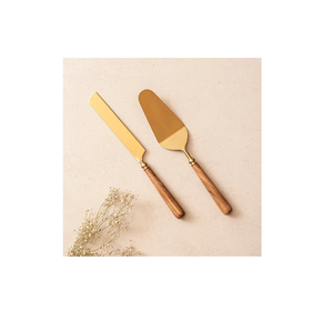 Servidor y cuchillo de pastel de latón de alta calidad, diseño de tamaño último y personalizado, servidor y cuchillo de pastel de latón más vendidos - Product Image 2
