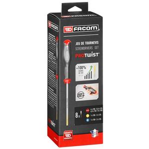 Jeu de tournevis Facom Protwist avec 2 supports, collection de 8 pièces - Product Image 2