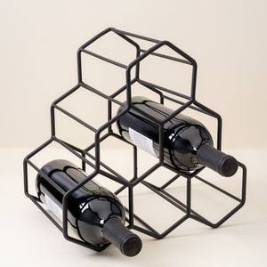 Iron Metal <b>Wine</b> <b>Rack</b> Tabletop Bottle Holder Modern Decorative <b>Wine</b> Storage <b>Stand</b> for Home Bar & Kitchen - Product Image 5