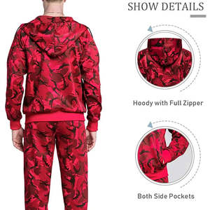 Nouveau survêtement pour homme en polyester 100% sublimation, ensemble zippé d'hiver avec logo, 2 pièces, survêtements sublimés pour homme, service OEM - Product Image 4