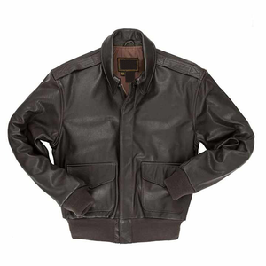 Chaqueta Bomber de Algodón Negro Genuino de Alta Calidad, Informal, Hecha a Medida por OEM, con Cierre de Cremallera y Forro Térmico para Hombre, Servicio OEM - Product Image 1