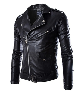 Chaqueta de cuero de cordero tamaño EE. UU. con apliques bordado de diamantes mejor moda de alta calidad - Product Image 1