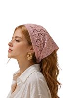 Pañuelo de Punto para Mujer, Estilo Crochet, Suave, para la Cabeza o el Cabello