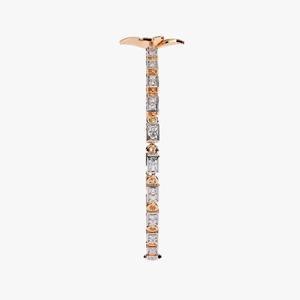 Bracelet de tennis en diamant rond cultivé en laboratoire pour femme Bracelet et bracelets en diamant en or rose 14k - Product Image 2
