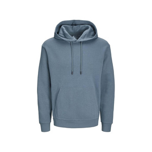 Premium Cotton Fleece Hoodie | Solid Color Blue Pullover | Private Label Wholesale Hoodies - Product Image 4