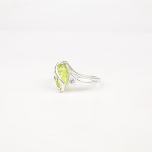 Anillo de Plata de Ley 925 con Piedra Preciosa de Peridoto, Anillo Hecho a Mano para Mujer, Piedra de Nacimiento de Agosto, Regalo de Compromiso para Dama de Honor - Product Image 3
