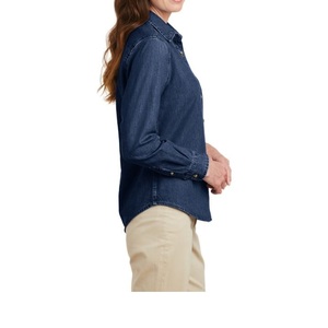 2025 modelo de actualización Camisa vaquera para mujer primavera y otoño nueva camisa holgada de manga larga con doble bolsillo que combina con todo informal de BD - Product Image 2