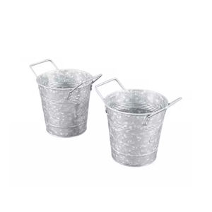 En gros Vintage Jardin Décoratif Jardinières Plantes Conteneur Forme Personnalisée Galvanisé À La Main Jardinières Avec Support À Vendre - Product Image 3