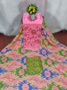 Robe de soirée de mariage pour filles en coton, imprimée numériquement, jacquard Dirac, tissu uni effet slub, écologique, de luxe, très demandée, fabriquée en Allemagne - Product Image 4