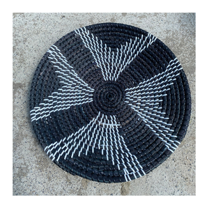 Assiette jonc de mer panier décoration murale faite à la main avec rotin bambou osier Vietnam artisanat rustique écologique pour Boho salon - Product Image 6