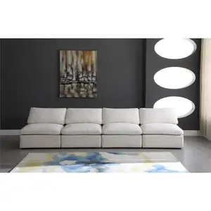 Sofá secional individual de luxo, peças de móveis, sofá secional de couro branco