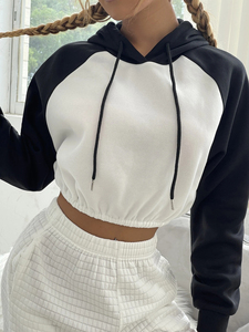 Sudaderas personalizadas para niñas, sudaderas con capucha de gran tamaño con hombros caídos, sudaderas con capucha baratas de Otoño de Color sólido para mujeres - Product Image 6