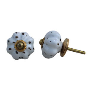 Perilla de armario a granel, cerámica hecha a mano, Blanco, Negro, grabado, venta al por mayor, perilla de tocador, perilla de cajón Vintage, tirador de armario - Product Image 3