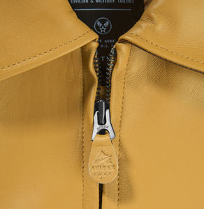 เสื้อแจ็คเก็ตหนังผู้ชาย Avirex คอปกพับได้ คอลเลคชั่นฤดูหนาว เป็นมิตรกับสิ่งแวดล้อม กันลม สไตล์ไฮสตรีท ปรับแต่งได้ - Product Image 4