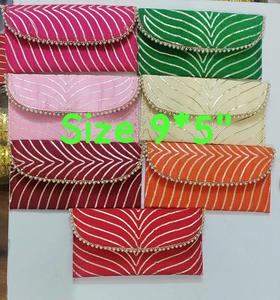 印度手工刺绣离合器钱包新娘派对礼品定制刺绣离合器批发批量订单 - Product Image 1