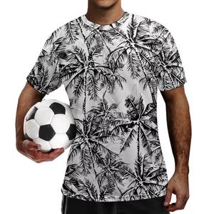 Maillot de football Chemises personnalisées Feuilles de palmier tropical Maillot de football respirant de grande taille Uniforme de football personnalisé imprimé à la demande - Product Image 2