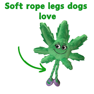 PAW:20 Mary Jane, le jouet pour chien en peluche mignon en forme de feuille de marijuana, parodie, et peluche pour adulte à poser sur étagère - Product Image 5