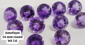 Opale de cristal de perle d'améthyste de pierre précieuse en vrac de 14mm avec le matériel minéral de certificat d'IGI - Product Image 6