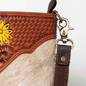 Fur Leather western <b>Bag</b> Women Accessories Cowhide Tooled Fancy <b>Sling</b> <b>Bag</b> At Wholesale Price - Product Image 2