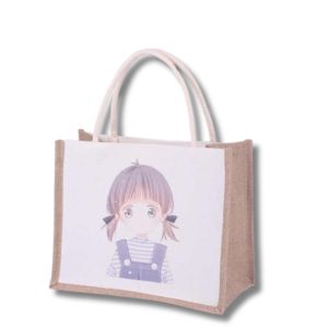Bolsas de yute impresas con logotipo personalizado al por mayor para regalos, compras, supermercados y embalaje promocional - Product Image 1