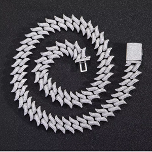 Joyería Personalizada de Alta Calidad, Estilo Cubano con Incrustaciones de Moissanita, Plata de Ley 925 con Baño de Rodio, Oro Amarillo, Blanco y Rosa para Mujer - Product Image 2